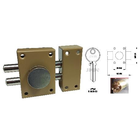 AVL CERROJO SEGURIDAD 16RHP60 BOMBIN REDONDO+POMO PINTADO L-1253