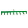 PLUVIA JARDIN RASTRILLO METAL VERDE 16 PUAS SIN MANGO R104-16T