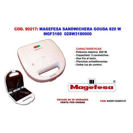 BAJA MAGEFESA SANDWICHERA GOUDA 820W MGF3180  02SW