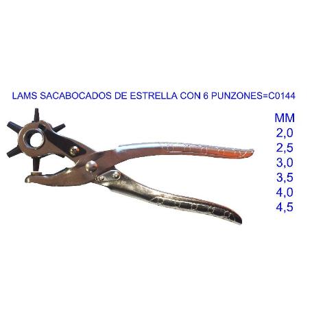 SIFER LAMS SACABOCADOS DE ESTRELLA 220 CON 6 PUNZONES C0144