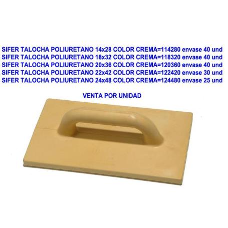 SIFER TALOCHA POLIURETANO 22X42 COLOR CREMA 122420