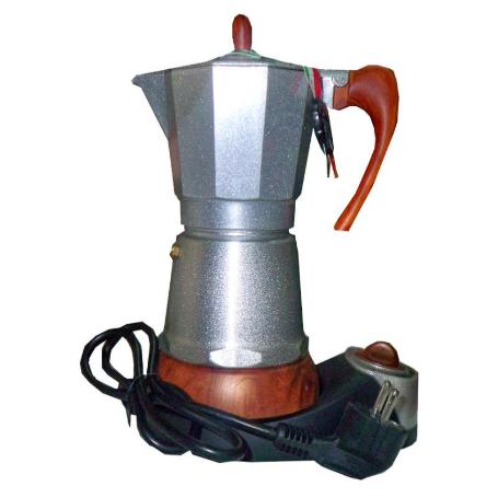 CAFETERA FINSTOCK ALUMINIO ELECTRICA  4 TAZAS 480 W