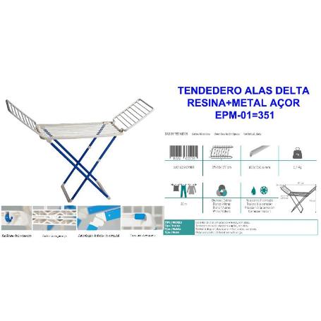 TENDEDERO ALAS DELTA RESINA+METAL AÇOR EPM-01 351 (CAJA 2 UNIDADES)