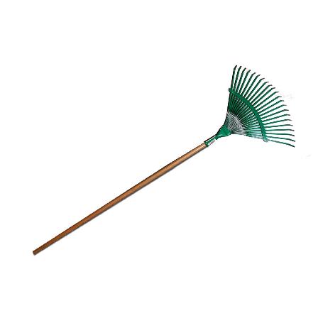 PLUVIA JARDIN RASTRILLO ESCOBA FIJA  METAL MANGO MADERA  110L