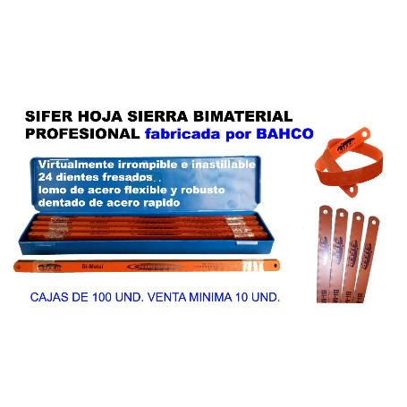 SIFER HOJA SIERRA ARCO BIMETAL 300 X 13MM 24 DIENTE- SANDFLEX (CAJA 10 UNIDADES)