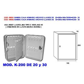 AVL CAJA ARMARIO ARCHIVO LLAVES DE   20 200X160X70MM K200-  20
