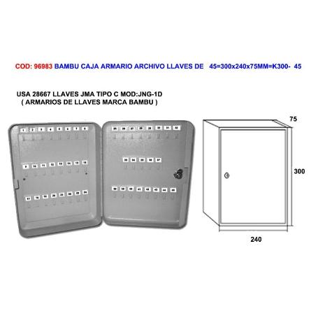 AVL CAJA ARMARIO ARCHIVO LLAVES DE   45 300X240X75MM K300-  45