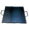 PLANCHA ASAR ACERO 4 MM CON 2 ASAS DE METAL 40 X 40