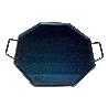 PLANCHA ASAR ACERO 4 MM CON 2 ASAS DE METAL OCTOGONAL 40 X 40