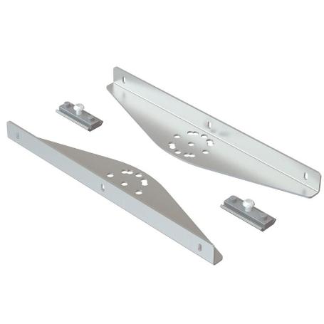 JUEGO 2 SOPORTES PARA ESTANTE REGULABLE. ACABADO GRIS LARGO 258