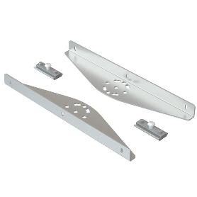 JUEGO 2 SOPORTES PARA ESTANTE REGULABLE. ACABADO GRIS LARGO 358