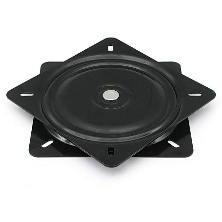 PLATO GIRATORIA ALBORA CUADRADO 250X250 NEGRO (SOPORTA 280KGS. APROX.)