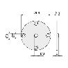 PLACA METAL RED D66 ROSCA M8 ZINCADO PARA PATAS