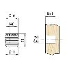TUERCA NYLON BLANCO COTO M6 D11X11 PARA TALADRO 10MM. CON RANURA EN LA CABEZA. (CAJA 100)