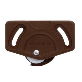 PATIN INFERIOR MARRON PARA PUERTA CORREDERA. MODELO RUMOR. CARGA MAX. 12-15KGS/PUERTA