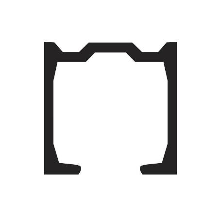 GUIA SUPERIOR ALUMINIO PLATA LEADER30 3M. PARA EL SISTEMA LEADER 30KGS.