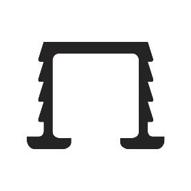 GUIA SUPERIOR ALUMINIO PLATA LEADER10 3M. PARA EL SISTEMA LEADER 10KGS.