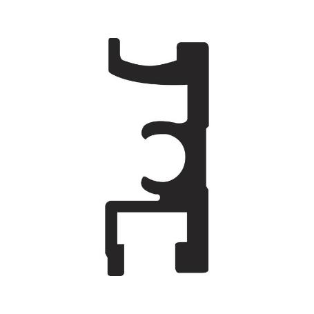 GUIA ALUMINIO PLATA LIVING BASE OUT 3M.