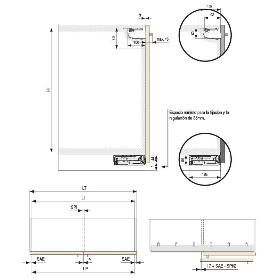 SLIDER S20 (KIT) BAJO-APARADOR 1400MM