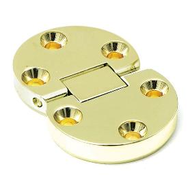 BISAGRA PARA PUERTAS ABATIBLES Y TAPAS DE MESA. ANGULO APERTURA 180º. MODELO ELBA ACABADO LATONADO