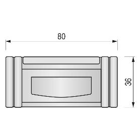CUBA TIRADOR ZAMAK 80X36 ELEGIR ACABADO. ACABADO ORO