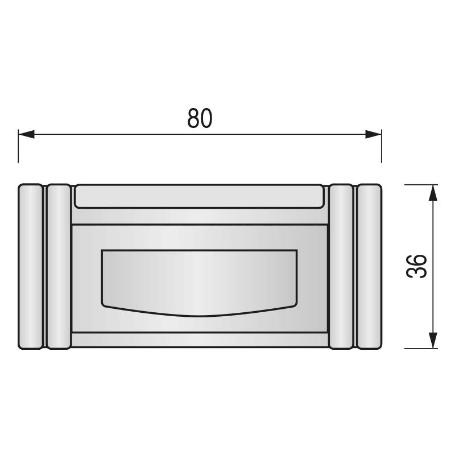 CUBA TIRADOR ZAMAK 80X36 ELEGIR ACABADO. ACABADO ORO