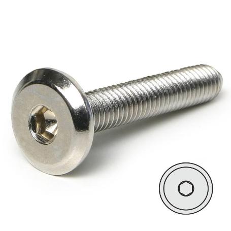TORNILLO EMBELLECEDOR CEGAS CABEZA PLANA ALLEN M6/M8 NÍQUEL. ELEGIR LARGO. LARGO 25MM DIÁMETRO 8MM