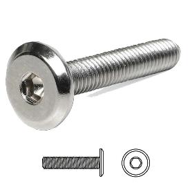 TORNILLO EMBELLECEDOR CEGAS CABEZA PLANA ALLEN M6/M8 NÍQUEL. ELEGIR LARGO. LARGO 20MM DIÁMETRO 8MM