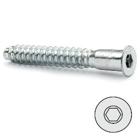 TORNILLO AUTORROSCANTE ROSCA MADERA, ALLEN ZINCADO 7-70 SIN PUNTA SIN PUNTA