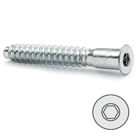 TORNILLO AUTORROSCANTE ROSCA MADERA, ALLEN ZINCADO 7-70 SIN PUNTA SIN PUNTA