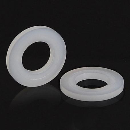 ARANDELA PLANA DIN 125 NYLON METRICA M-4 (CAJA 100)