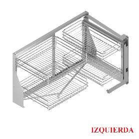 EXTRAIBLE RINCON CLASSIC M900 CROMO IZQUIERDA  CON BASTIDOR CIERRE AMORT., 4 CESTAS 35KG.