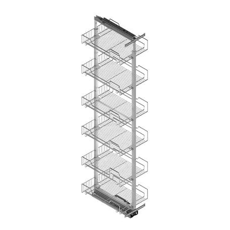 KIT COLUMNA ANNA M350 1900-2300 6CESTOS  GUIA CIERRE AMORT., EXTRACCIÓN TOTAL 120KGS.