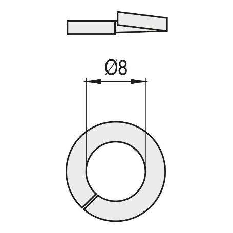 ARANDELA GROWER DIN 7980 CINCADA METRICA M-10 (CAJA 1000)