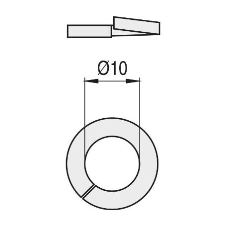 ARANDELA GROWER DIN 127-B NEGRA METRICA M-30