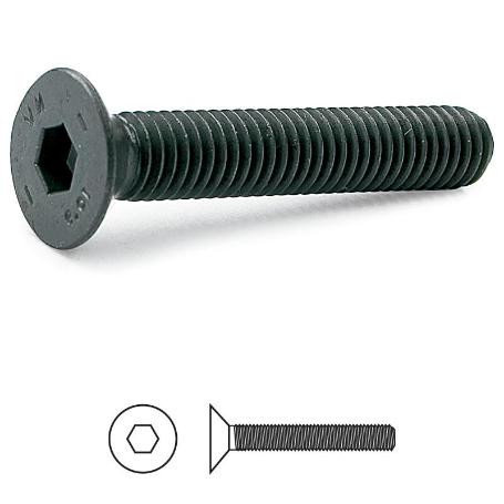 TORNILLO ROSCA METAL ALLEN DIN 7991 NEGRO METRICA M-6 LARGO 55MM