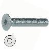 TORNILLO ROSCA METAL ALLEN DIN 7991 ZINC METRICA M-6 LARGO 70MM
