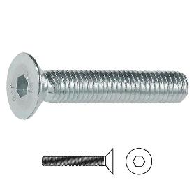 TORNILLO ROSCA METAL ALLEN DIN 7991 ZINC METRICA M-4 LARGO 8MM (CAJA 1000)