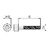 TORNILLO ROSCA METAL ALLEN  DIN 912 ZINC METRICA M-8 LARGO 20MM