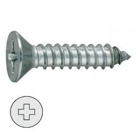 TORNILLO ROSCA CHAPA CABEZA PLANA DIN 79 LARG.R/CHAPA 32MM Ø ROSCA CHAPA 4.2MM (CAJA 250)