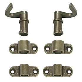 ACCESORIOS CERRADURA FALLEBA METALICO CUERO DUVER 1GANCHO DCHA+ 1IZDA,2PUENTES GANCHO+ 2PUENTES VARILLA.