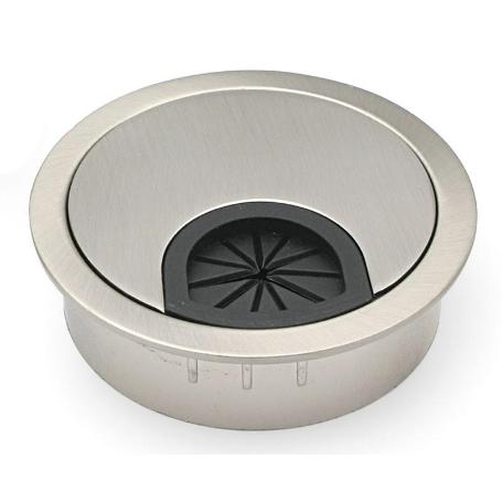 PASACABLE ZMK PALMA Ø80 H13,5 NIQUEL SATINADO