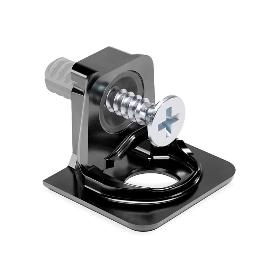 SOPORTE ZAMAK PK2 LATERAL CON TACO Y TORNILLO PREMONTADO ESPESOR 18-19 ACABADO NÍQUEL OSCURO