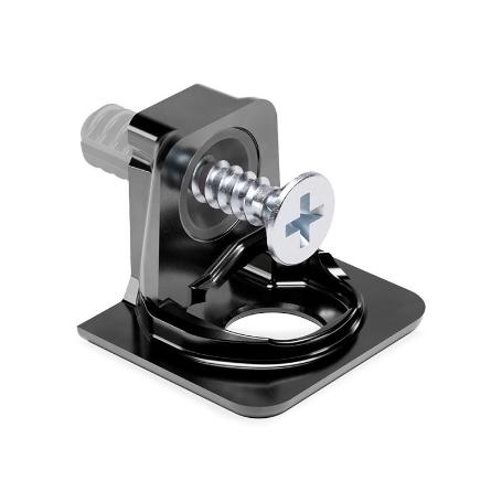 SOPORTE ZAMAK PK2 LATERAL CON TACO Y TORNILLO PREMONTADO ESPESOR 18-19 ACABADO NÍQUEL OSCURO