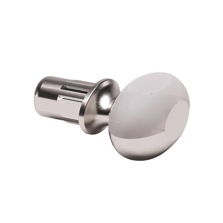 SOPORTE ESTANTE DREAM PIV.5 NIQUEL CON GOMA  CON GOMA TRANSPARENTE. PARA CRISTAL.