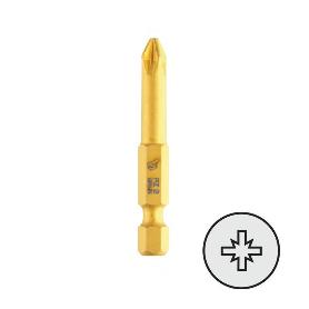 PUNTA ATORNILLAR MANGO 1/4 TITANIUM PZ 50MM PUNTA ATORNILL PZ2