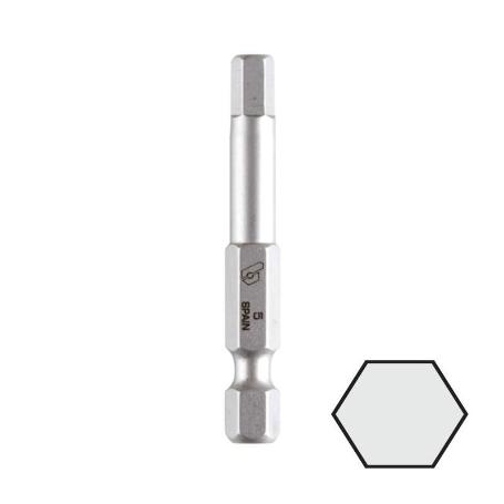 PUNTA ATORNILLAR MANGO 1/4 ALLEN 50MM PUNTA ATORNILL HEX 5