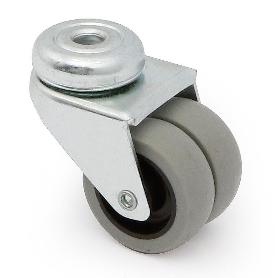 RUEDA GIRATORIA CELIA ARO DOBLE GOMA Ø50 TP CAPACIDAD CARGA 60KGS. (CAJA 80)