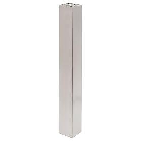 COLUMNA 80X80 PARA BASE PLANA CUADRADA ACABADO EFECTO INOX ALTURA H710