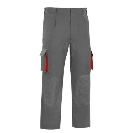 PANTALON MULTIBOLSILLO BICOLOR REFORZADO TALLA 38-64 ROPA BICOLOR GRIS ROJO TALLAJE TALLA 56